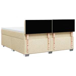 Box spring postel s matrací krémová 180x200 cm textil - obrázek 10
