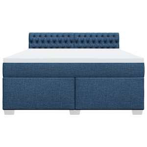 Box spring postel s matrací modrá 180x200 cm textil - obrázek 4