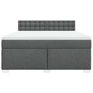 Box spring postel s matrací tmavě šedá 180x200 cm textil - obrázek 4