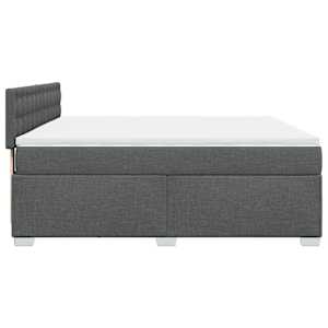 Box spring postel s matrací tmavě šedá 180x200 cm textil - obrázek 9