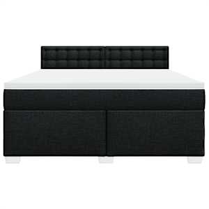 Box spring postel s matrací černá 180x200 cm textil - obrázek 4