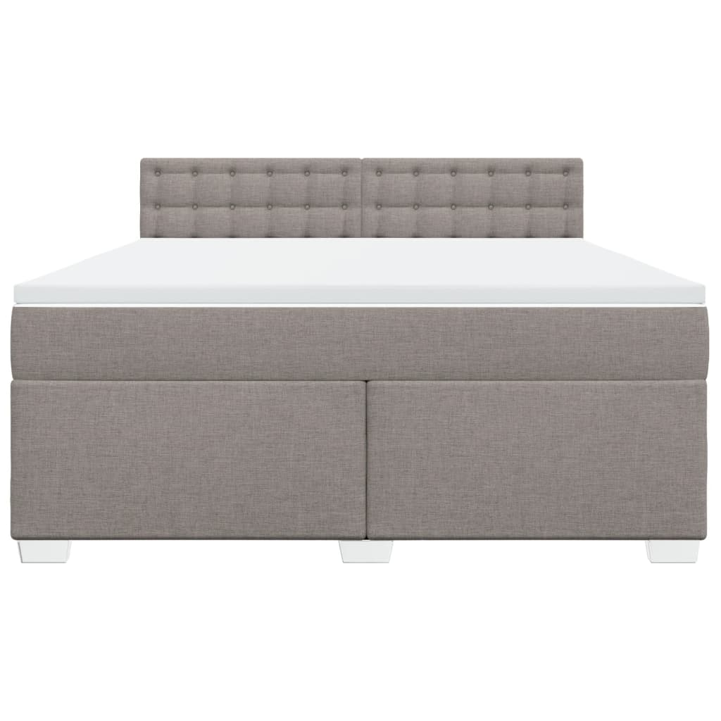 vidaXL Boxspring met matras stof taupe 180x200 cm, foto 4