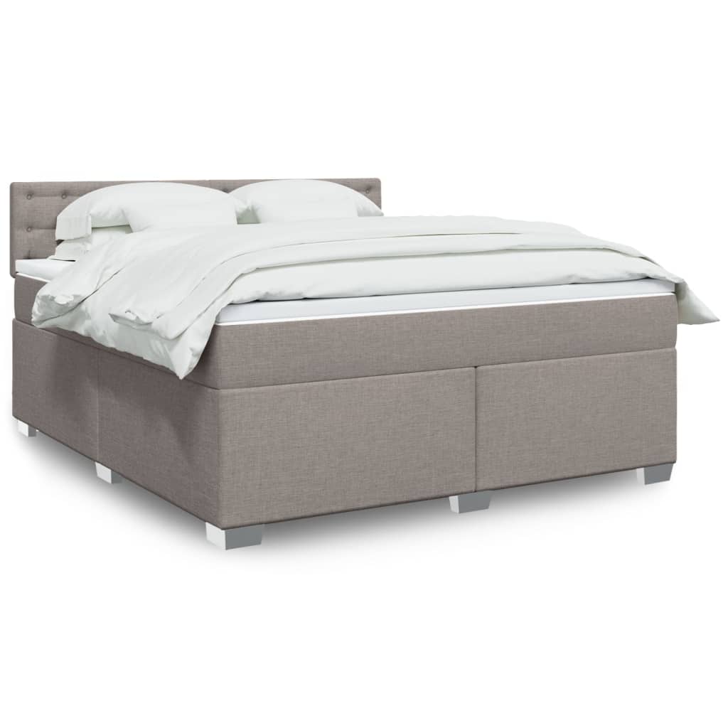 Boxspringbett mit Matratze Taupe 180×200 cm Stoff