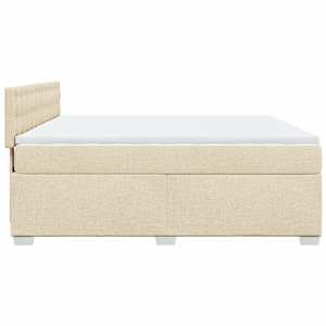 Box spring postel s matrací krémová 180x200 cm textil - obrázek 9