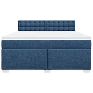 Box spring postel s matrací modrá 180x200 cm textil - obrázek 4