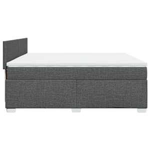 Box spring postel s matrací tmavě šedá 200x200 cm textil - obrázek 9