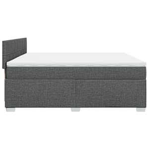 Box spring postel s matrací tmavě šedá 200x200 cm textil - obrázek 9