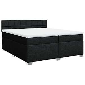Box spring postel s matrací černá 200x200 cm textil - obrázek 2