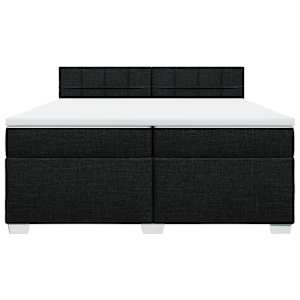 Box spring postel s matrací černá 200x200 cm textil - obrázek 4