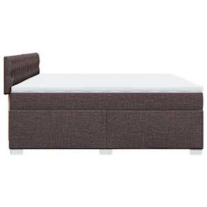 Box spring postel s matrací tmavě hnědá 200x200 cm textil - obrázek 9