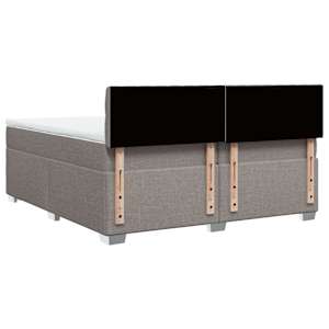 Box spring postel s matrací taupe 200x200 cm textil - obrázek 10