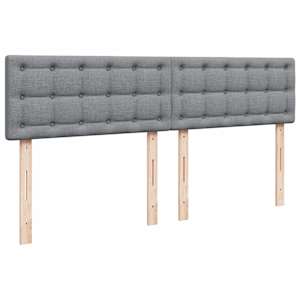 Box spring postel s matrací světle šedá 200 x 200 cm textil - obrázek 8