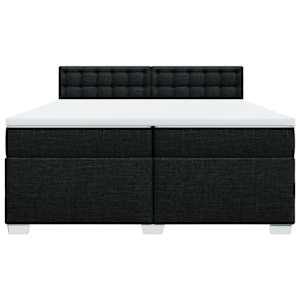 Box spring postel s matrací černá 200x200 cm textil - obrázek 4