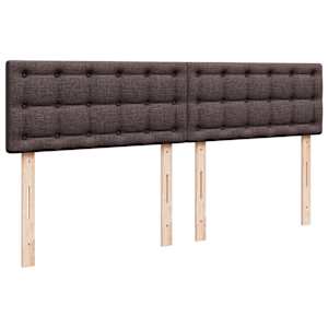 Box spring postel s matrací tmavě hnědá 200x200 cm textil - obrázek 8