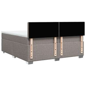 Box spring postel s matrací taupe 200x200 cm textil - obrázek 10