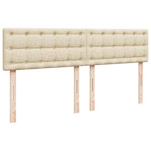 Box spring postel s matrací krémová 200x200 cm textil - obrázek 8