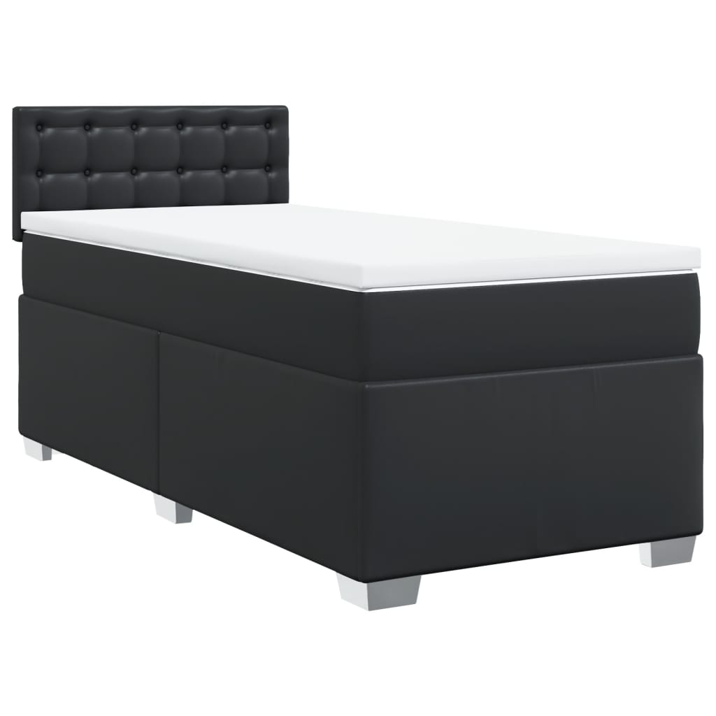 vidaXL Boxspring met matras kunstleer zwart 80x200 cm, foto 3