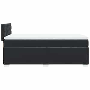 Box spring postel s matrací černá 80 x 200 cm umělá kůže - obrázek 5