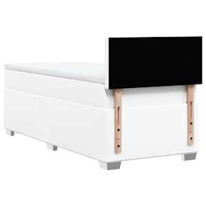 Box spring postel s matrací bílá 80 x 200 cm umělá kůže - obrázek 6
