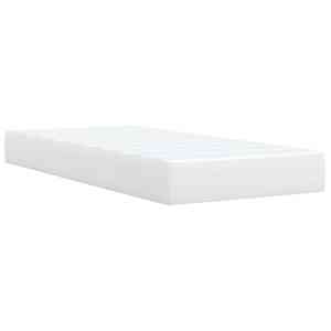 Box spring postel s matrací bílá 80 x 200 cm umělá kůže - obrázek 10