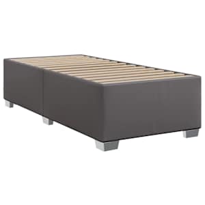 Box spring postel s matrací šedá 80 x 200 cm umělá kůže - obrázek 7