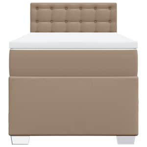 Box spring postel s matrací cappuccino 80 x 200 cm umělá kůže - obrázek 4