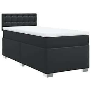 Box spring postel s matrací černá 90x190 cm umělá kůže - obrázek 2