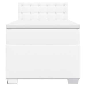 Box spring postel s matrací bílá 90x190 cm umělá kůže - obrázek 4