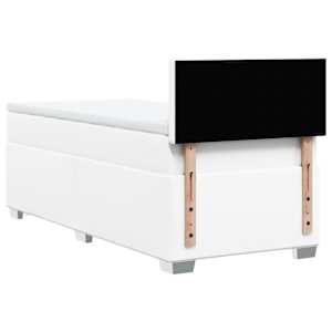 Box spring postel s matrací bílá 90x190 cm umělá kůže - obrázek 6
