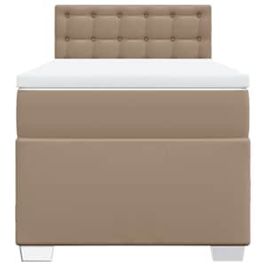Box spring postel s matrací cappuccino 90x200 cm umělá kůže - obrázek 4