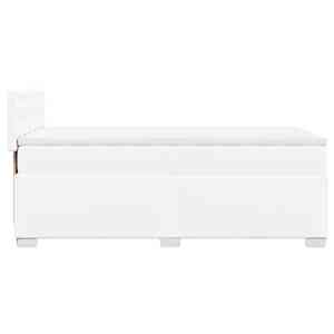 Box spring postel s matrací bílá 100x200 cm umělá kůže - obrázek 5