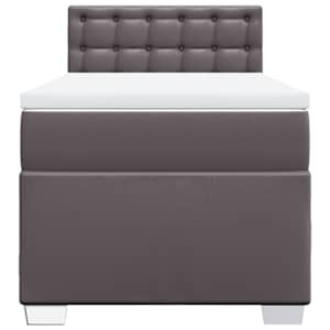 Box spring postel s matrací šedá 100x200 cm umělá kůže - obrázek 4