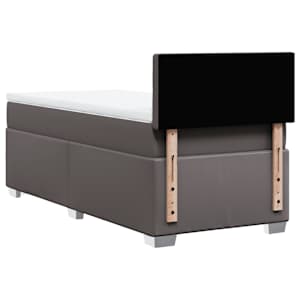 Box spring postel s matrací šedá 100x200 cm umělá kůže - obrázek 6