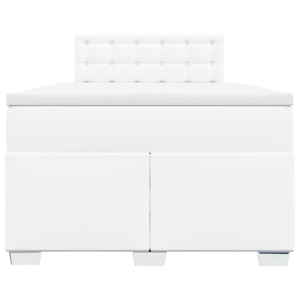 vidaXL Boxspring met matras kunstleer wit 120x190 cm, foto 4
