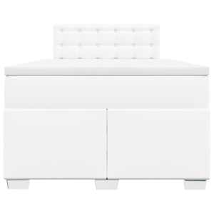 Box spring postel s matrací bílá 120x190 cm umělá kůže - obrázek 4