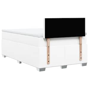 Box spring postel s matrací bílá 120x190 cm umělá kůže - obrázek 6