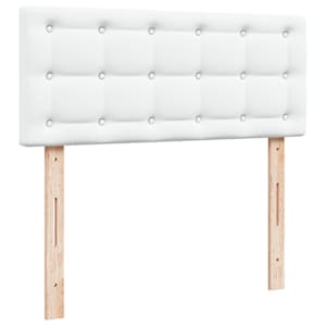 Box spring postel s matrací bílá 120x190 cm umělá kůže - obrázek 7