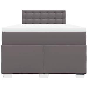 Box spring postel s matrací šedá 120x190 cm umělá kůže - obrázek 4