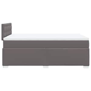Box spring postel s matrací šedá 120x190 cm umělá kůže - obrázek 5