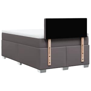 Box spring postel s matrací šedá 120x190 cm umělá kůže - obrázek 6