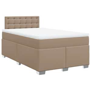 Box spring postel s matrací cappuccino 120x190 cm umělá kůže - obrázek 2