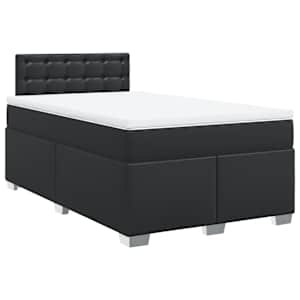 Box spring postel s matrací černá 120 x 200 cm umělá kůže - obrázek 2
