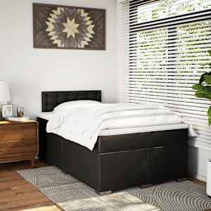 Box spring postel s matrací černá 120 x 200 cm umělá kůže - obrázek 3