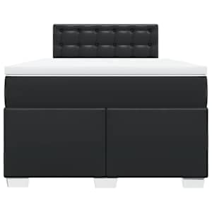 Box spring postel s matrací černá 120 x 200 cm umělá kůže - obrázek 4