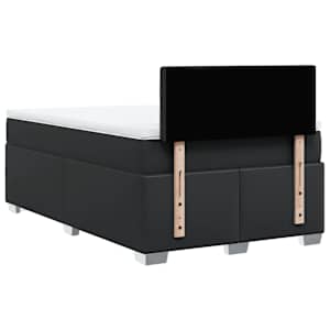 Box spring postel s matrací černá 120 x 200 cm umělá kůže - obrázek 6
