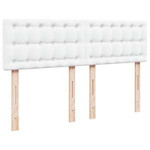 Box spring postel s matrací bílá 140 x 190 cm umělá kůže - obrázek 7