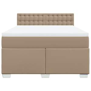 Box spring postel s matrací cappuccino 140x190 cm umělá kůže - obrázek 4