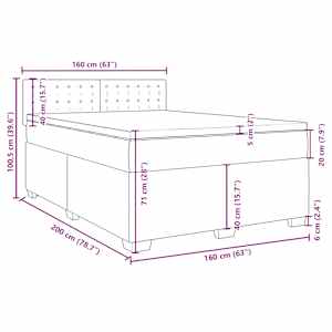Box spring postel s matrací černá 160x200 cm umělá kůže - obrázek 13