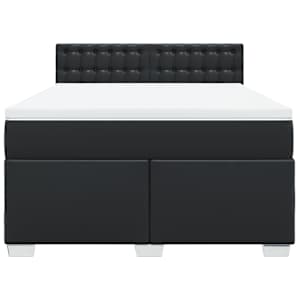 Box spring postel s matrací černá 160x200 cm umělá kůže - obrázek 4