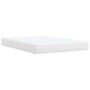 Box spring postel s matrací bílá 160x200 cm umělá kůže - obrázek 9